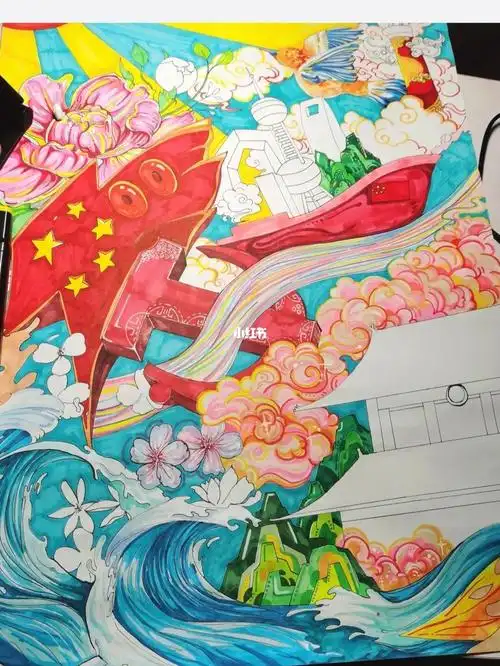 建党爱国主题装饰画