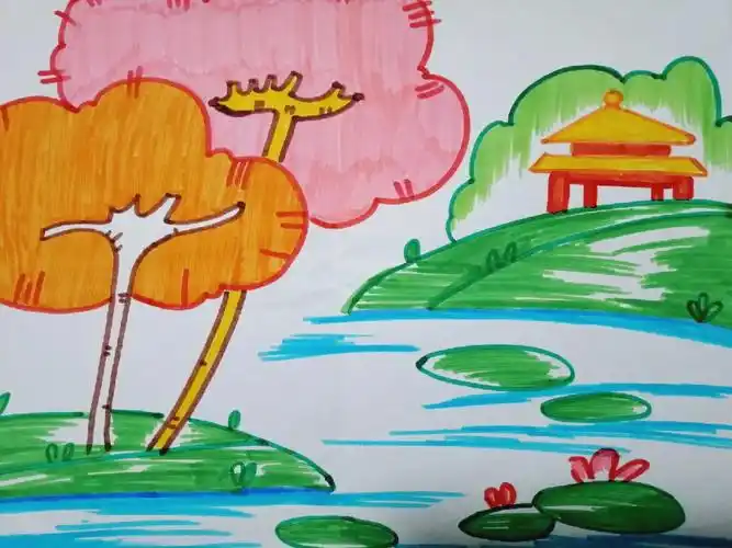 幼儿园简笔画  #儿童简笔画  #儿童画  #儿童水彩画  #简单风景画