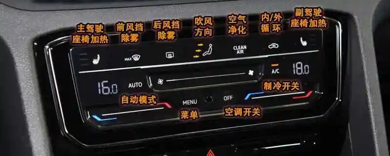 大众cc中控按钮图解大众cc车内按键功能说明