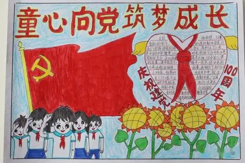 【童心向党,筑梦成长】红色手抄报获奖作品展览