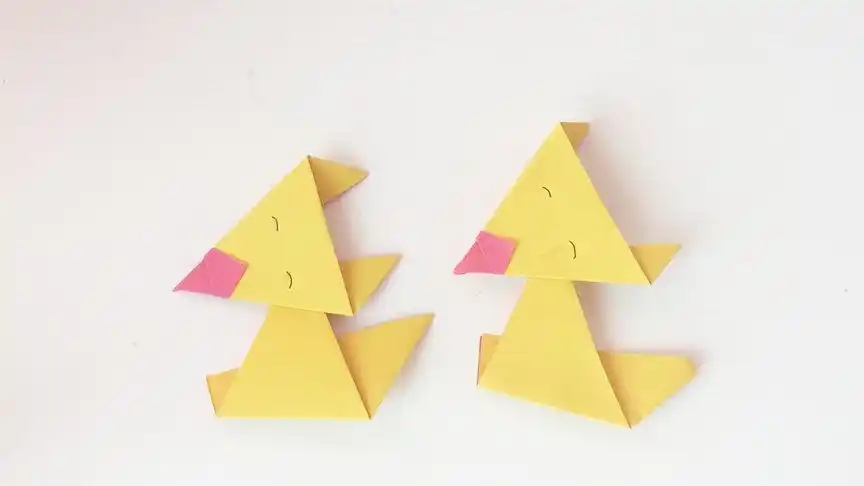 幼儿手工折纸小狐狸手工