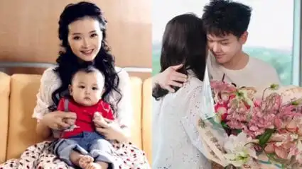 王艳晒儿子成长照,17岁球球长成大帅哥,正脸完美遗传妈妈美貌