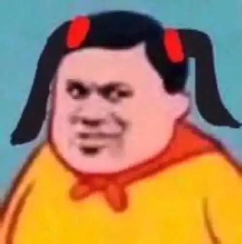 双马尾胖虎小学生胖虎马尾学生表情