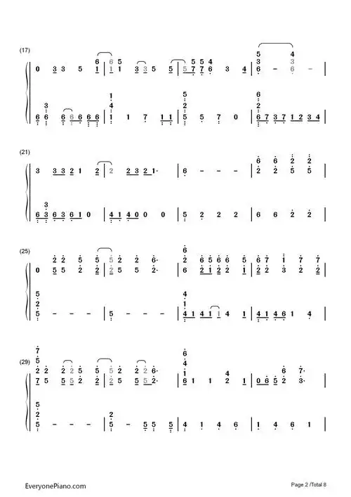 let it go完整版-动画冰雪奇缘主题曲双手简谱预览2