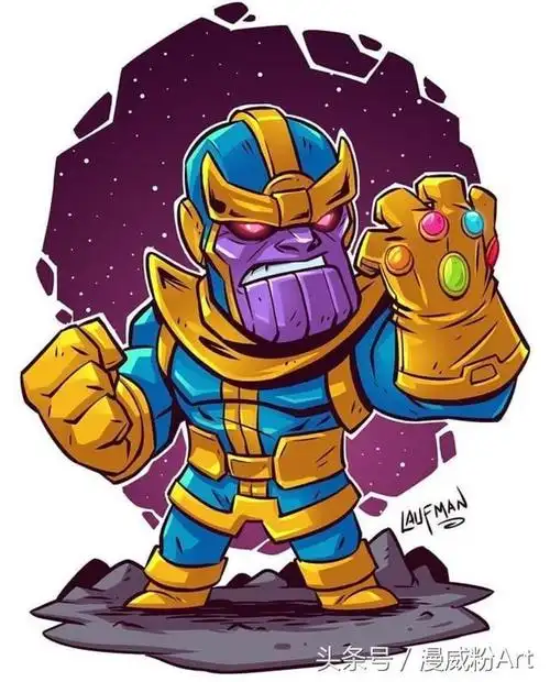 q版漫威复仇者联盟人物灭霸也呆萌可爱