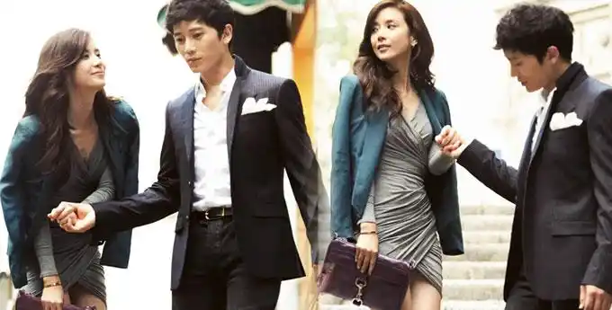 高清图:池城李宝英夫妇西班牙写真牵手甜蜜