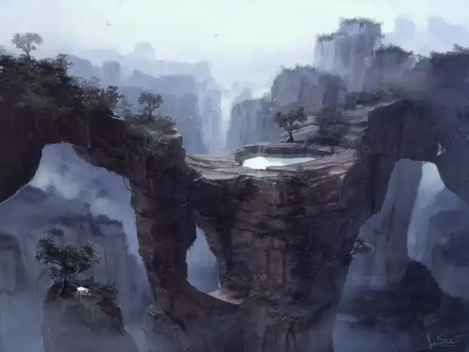 游戏场景原画参考素材构图必杀技