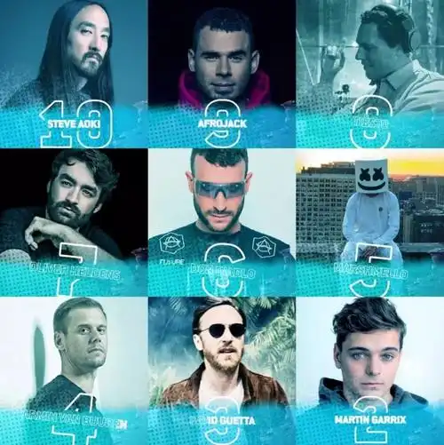 2019最新百大dj排名 小马丁退居第二