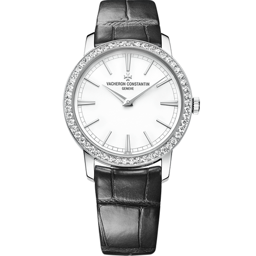 【二手95新】江诗丹顿传袭18k白金镶钻手动机械男表81590/000g-9848