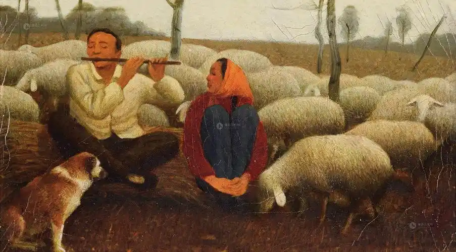 4535 牧羊曲 布面 油画