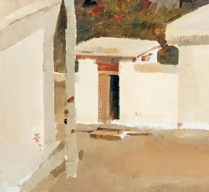 吴冠中 西柏坡山村 授权限量综合版画材质:版画纸样式: - 抖音