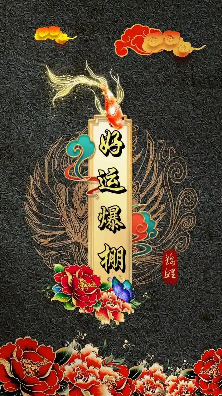 做的好运手机壁纸来了.把"好运爆棚"放在自己手机上,天天都有 - 抖音