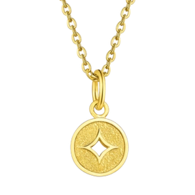 六福珠宝足金铜钱黄金吊坠女款挂坠不含项链计价l01gtbp0010约070克