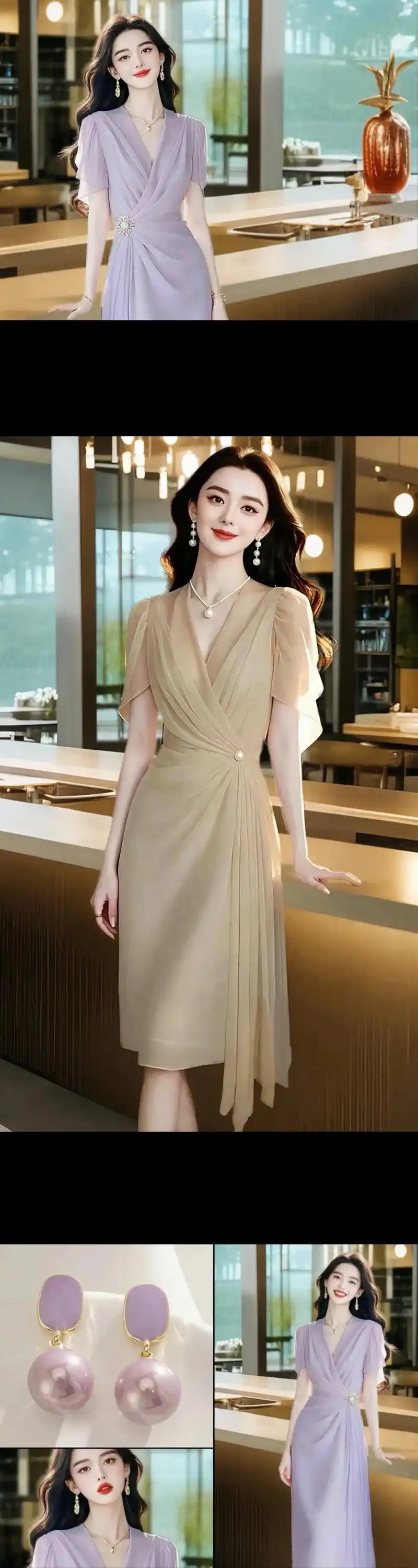 9678姐妹们,既优雅又知性,高级有气质的连衣裙来啦