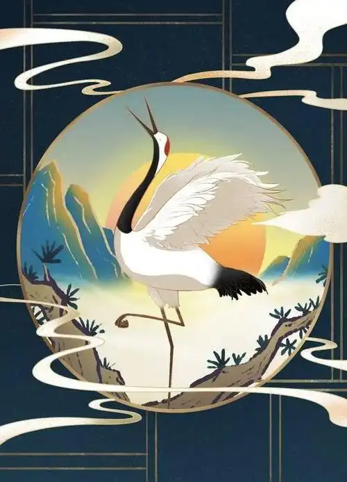 民间吉祥物鹤的美好寓意及仙鹤国画