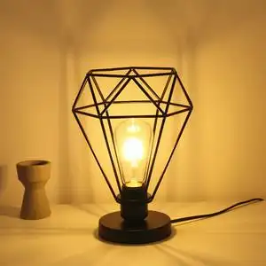 美式乡村创意卧室床头台灯现代简约时尚客厅个性铁艺灯具酒吧台灯