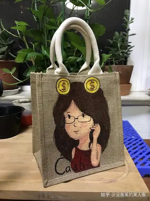 diy手绘麻布包有人喜欢吗?