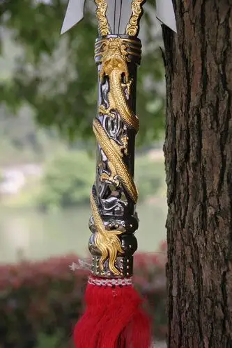 a set of traditional 9 pieces of wushu long we