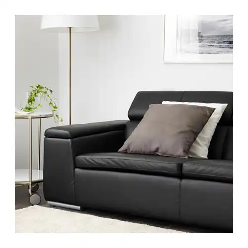 宜家国内代购尤巴多三人位真皮沙发简约客厅皮艺办公沙发头层牛皮