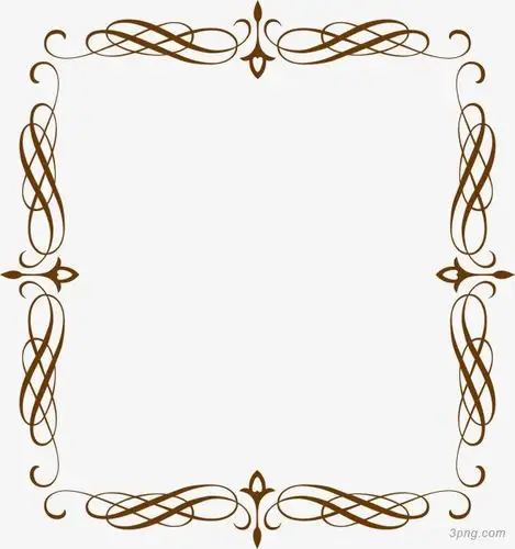 复古风边框png素材透明免抠图片-装饰效果