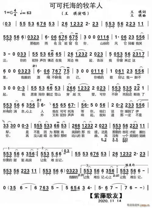 可可托海的牧羊人王琪演唱
