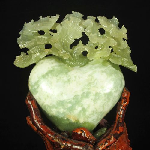 天然萝卜爱心摆件玉器好彩彩头玉雕摆设工艺品珠宝奇石