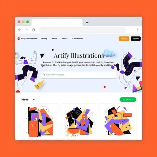 我常用的6个免费插画图库网站统统分享给你们