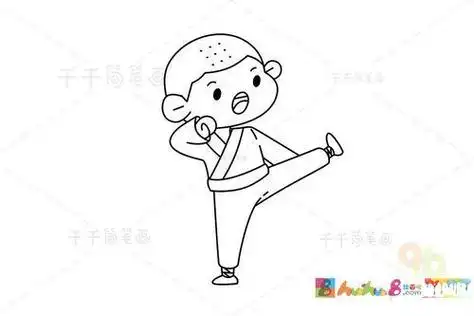 少林武术简笔画手抄报手抄报模板大全