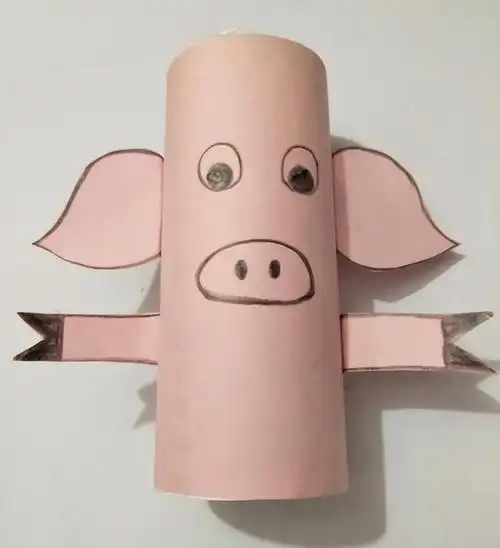 儿童手工废物利用简易小手工废纸筒做笔筒