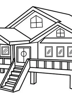 复式房子的简笔画