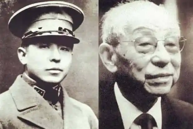 6张照片,描述张学良由盛转衰的一生: 图中是张学良年轻时和老年时的