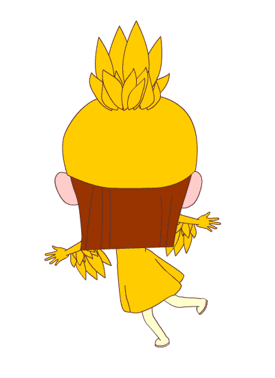 一组转身的小人