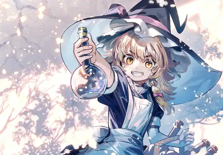 魔法烧瓶插画图片壁纸