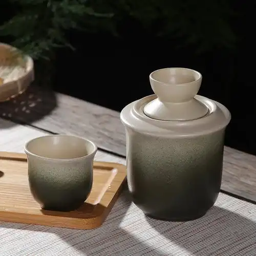 温酒器烫酒器陶瓷热酒器温酒壶酒具壶黄酒花煮酒器家用套装两