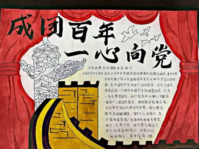 第一张共青团建团百年手抄报共青团建团百年手抄报怎么画2022年是中国