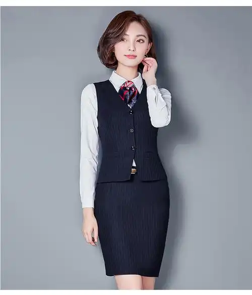 职业套装女秋装销售正装酒店前台工装保险银行工作服西装套装冬定制款