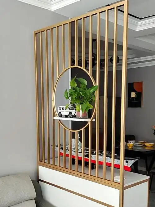 入户正对客厅遮挡玄关门厅隔断屏风柜