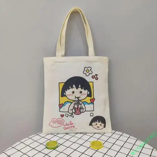 玉桂狗星黛兔帆布包手提包包卡通百搭单肩包购物袋学生女玉桂狗图案1