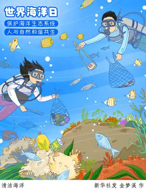 (图表·插画)【世界海洋日】清洁海洋