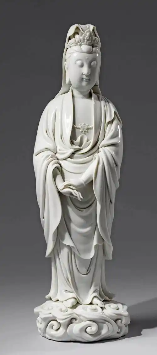 欣赏| 国宝级德化白瓷观音_cm_何朝宗_坐像