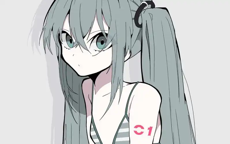 【绘画过程】泳装miku