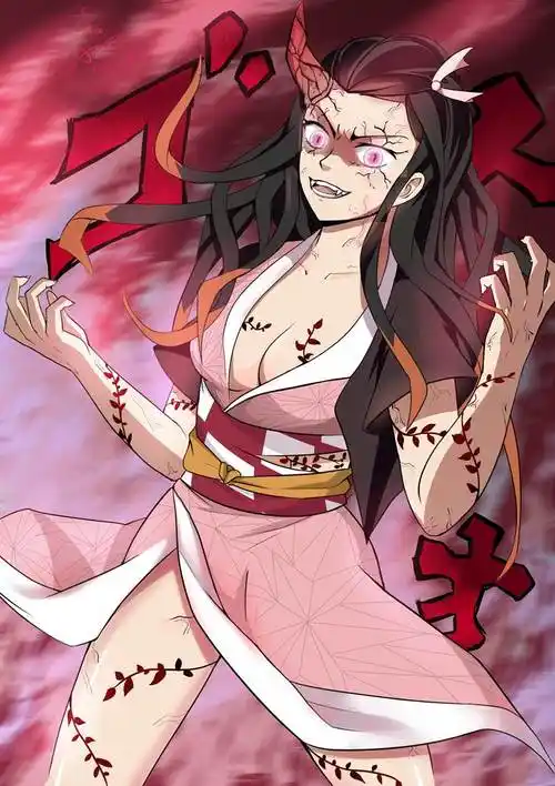 鬼灭の刃ネズ子wryyyyyyyyfree小泗的灶门祢豆子插画图片