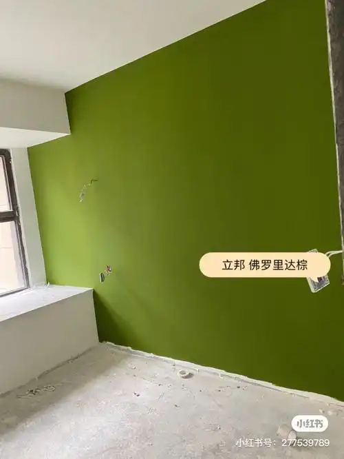 月初的时候油漆工结束了,主卧选了一个偏冷的色调,立邦佛罗里达棕