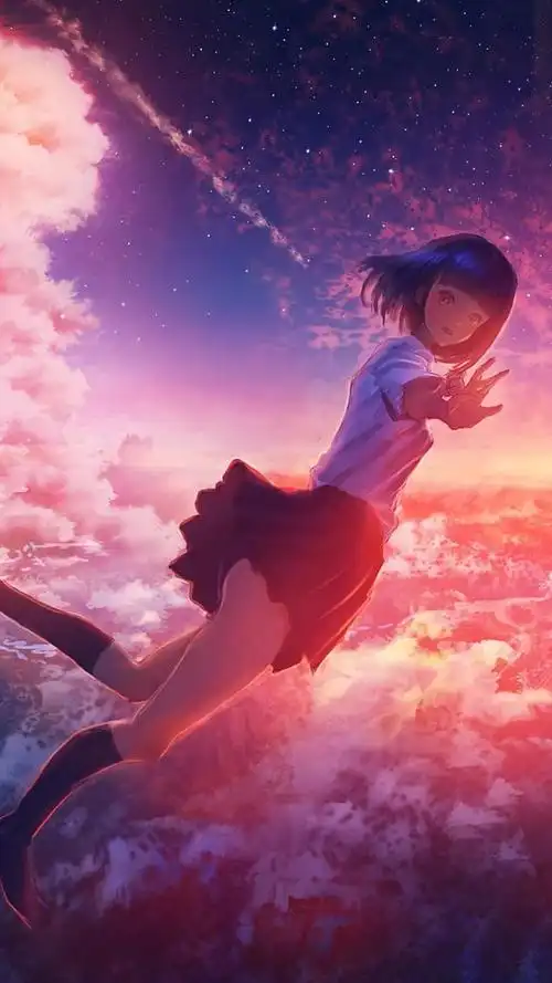 伤感二次元少女插画,一个人的时候不叫孤独,人群中的孤独最寂寞