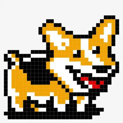 卡通,手绘,动物,像素柯基