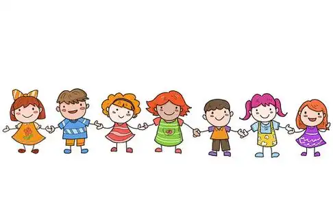 可爱卡通手绘小朋友补习班学生友情友谊手牵手手拉手儿童节人物儿童免