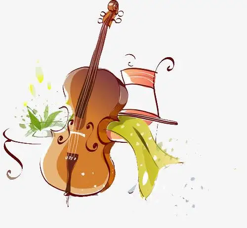手绘小提琴