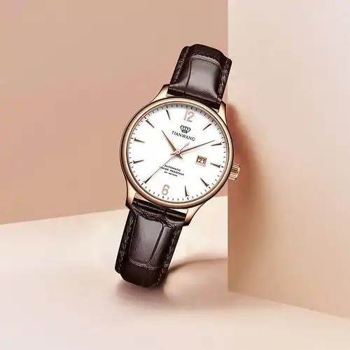 支持后盖定制刻字服务天王表皮带机械手表时尚休闲情侣表男女对表5844