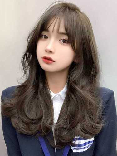 新款假发女中长发网红时尚圆脸假发卷发大波浪发型自然蓬松全头套