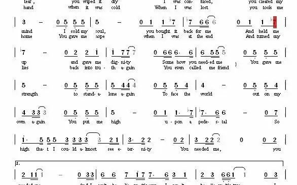 you needed me (anne murray演唱)--视听简谱_哔哩哔哩_bilibili